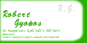 robert gyopos business card